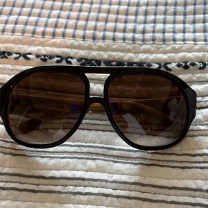 Dolce & Gabbana Black and Tortoise Aviator Sunglasses